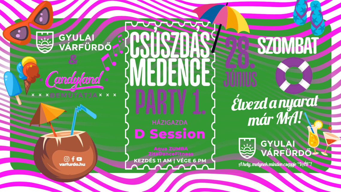 csúszdás medence party 1.