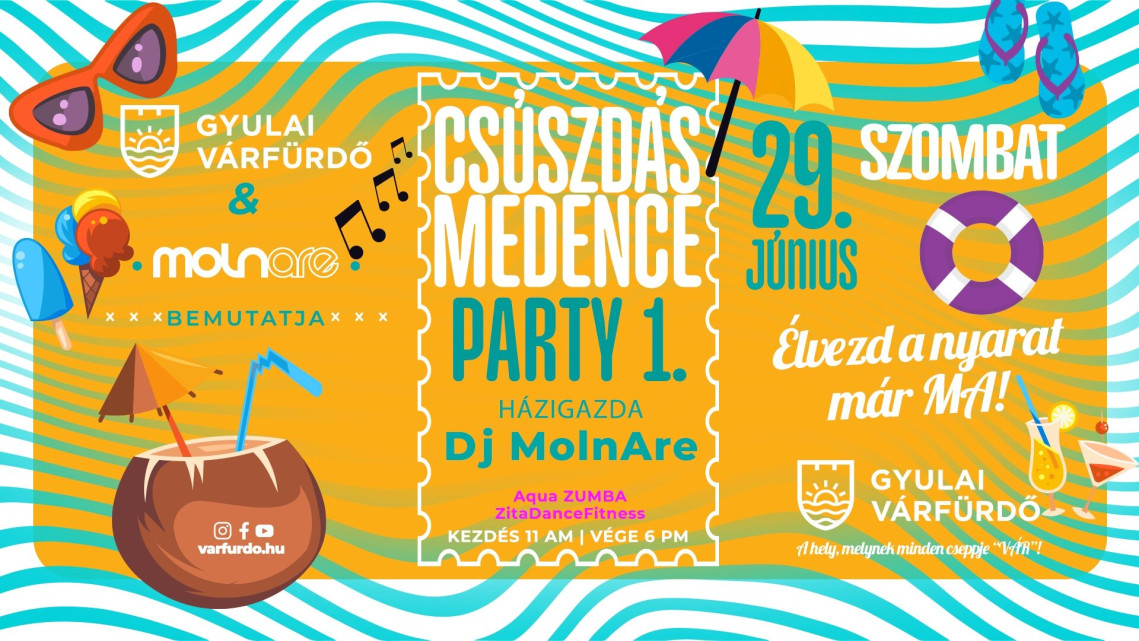 csúszdás medence party 1.