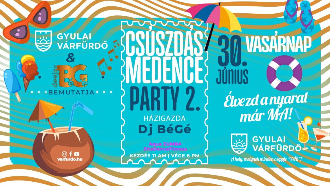 csúszdás medence party 2.