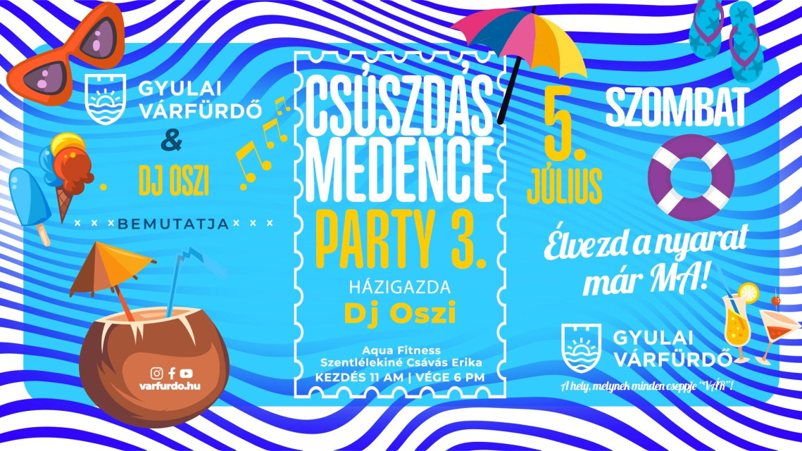 csúszdás medence party 3.
