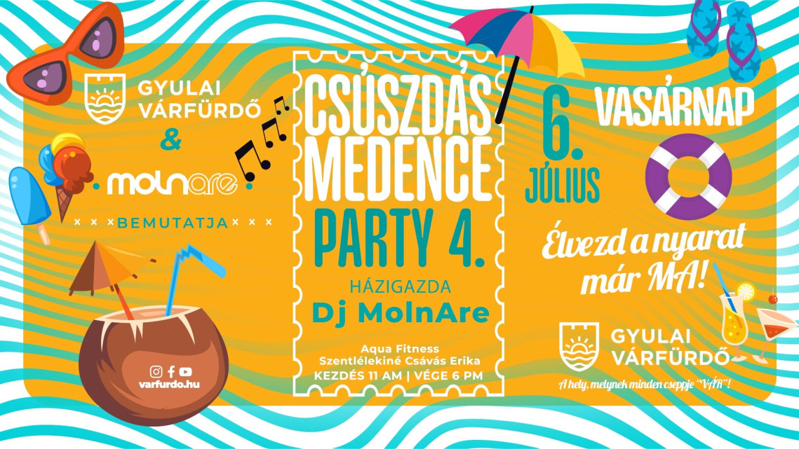 csúszdás medence party 4.