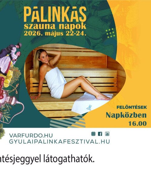 Gyulai Várfürdő: Pálinkás szauna napok