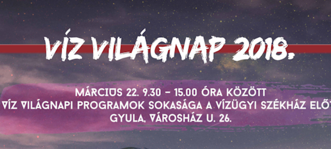 Víz Világnapja 2018 - ELMARAD!