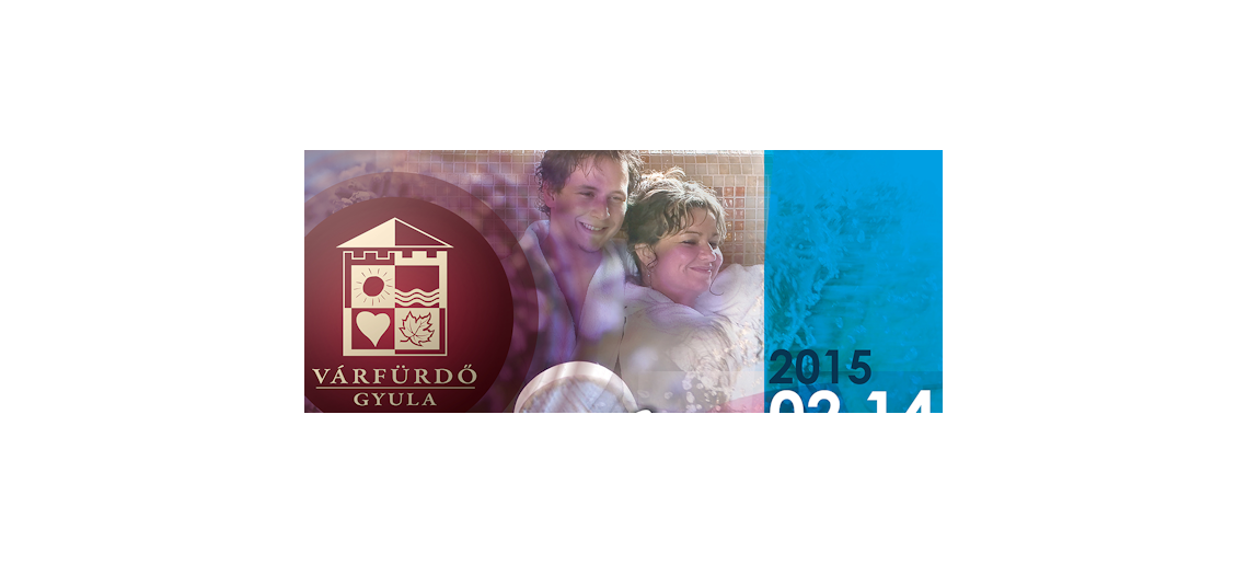 Valentin-napi éjszakai fürdőzés a Gyulai Várfürdőben