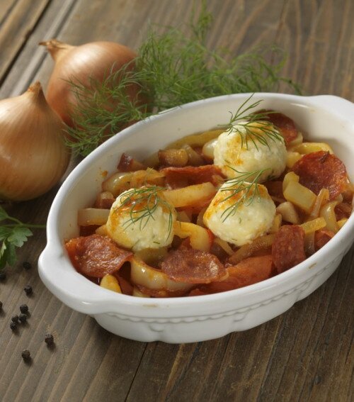 Lecsó túrógombóccal