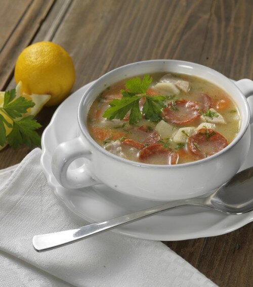 Tejszínes sertésragu-leves Gyulai Kolbásszal