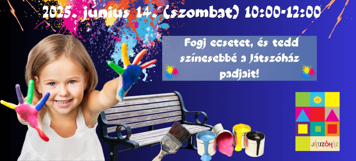 Játszóház: Színezd újra - a játszóház padjait!