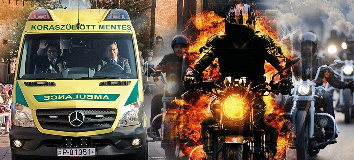 Jótékonysági motoros felvonulás a Várkertben