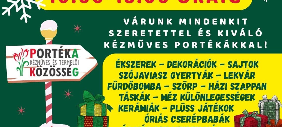 Karácsonyi Portéka vásár a Várkertben