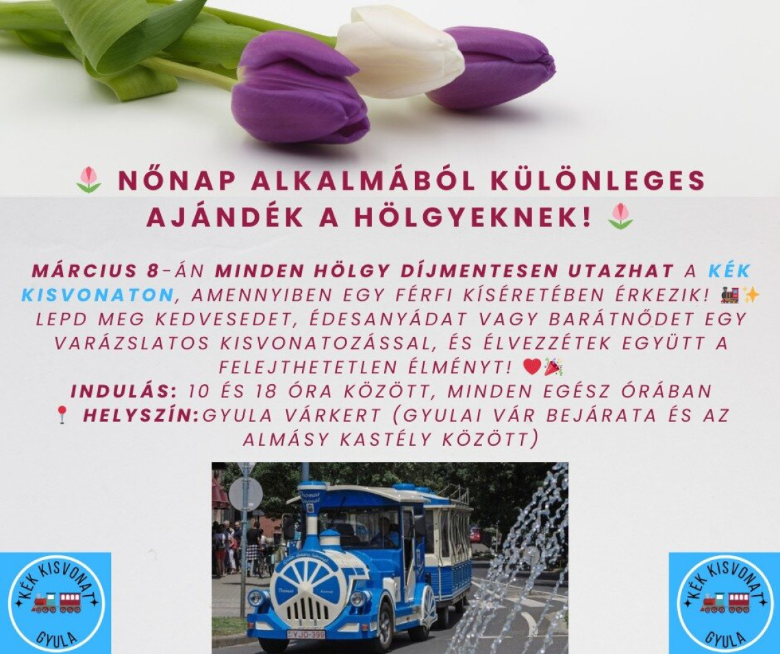 kék kisvonat - nőnapi akció