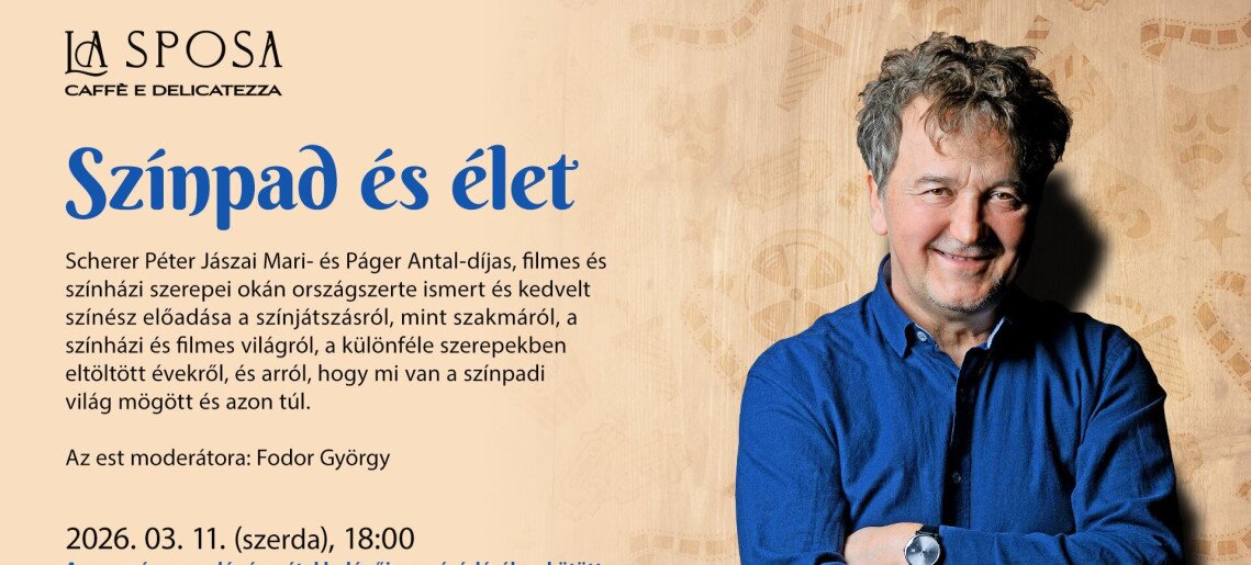 La Sposa Caffè: Színpad és élet – beszélgetős est Scherer Péterrel