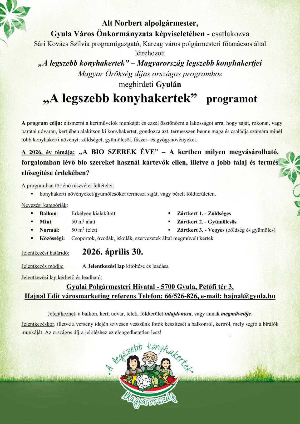 Legszebb konyhakertek - Gyula