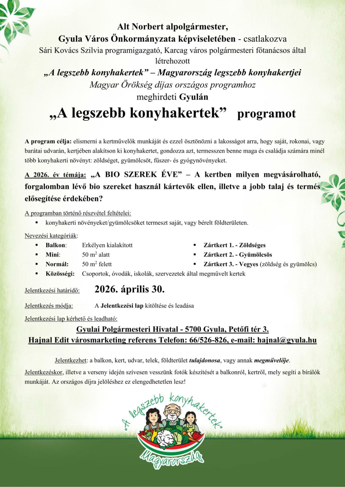 Legszebb konyhakertek - Gyula