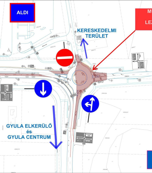 Május 26-ától változik a közlekedés rendje a Csabai úti körforgalomnál!