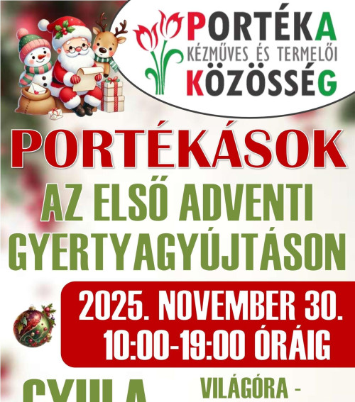 Portéka Kézműves és Termelői Vásár a Világóránál