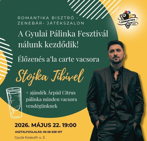 Romantika Bisztró: Zenés est Sztojka Tibivel