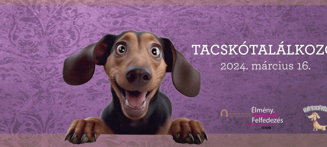 Tacskótalálkozó az Almásy-kastély parkjában