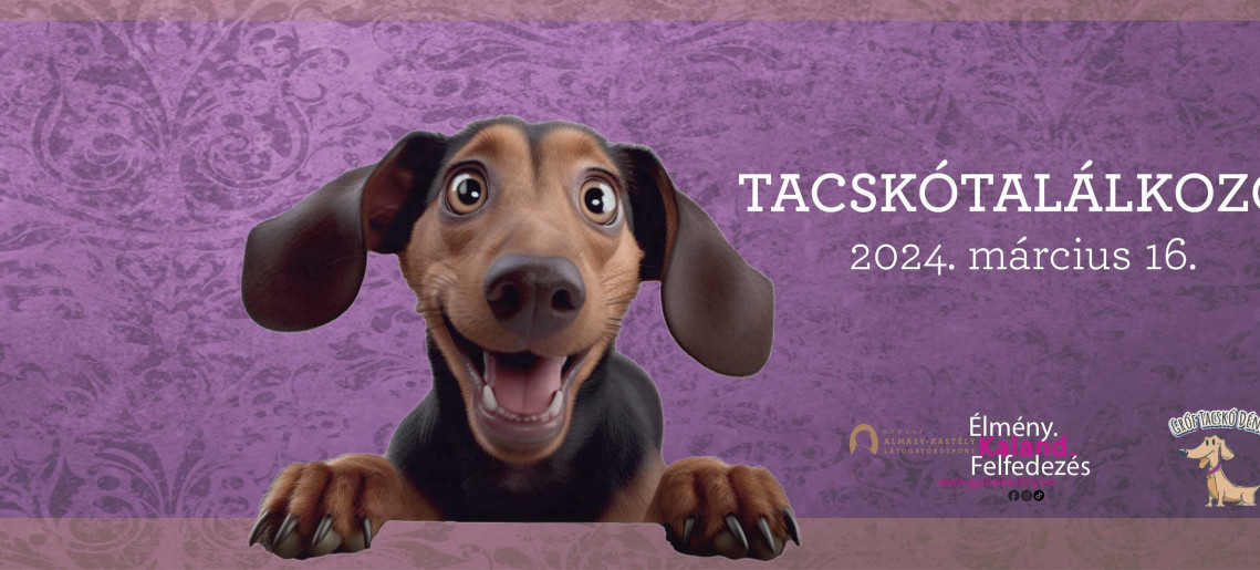 Tacskótalálkozó az Almásy-kastély parkjában