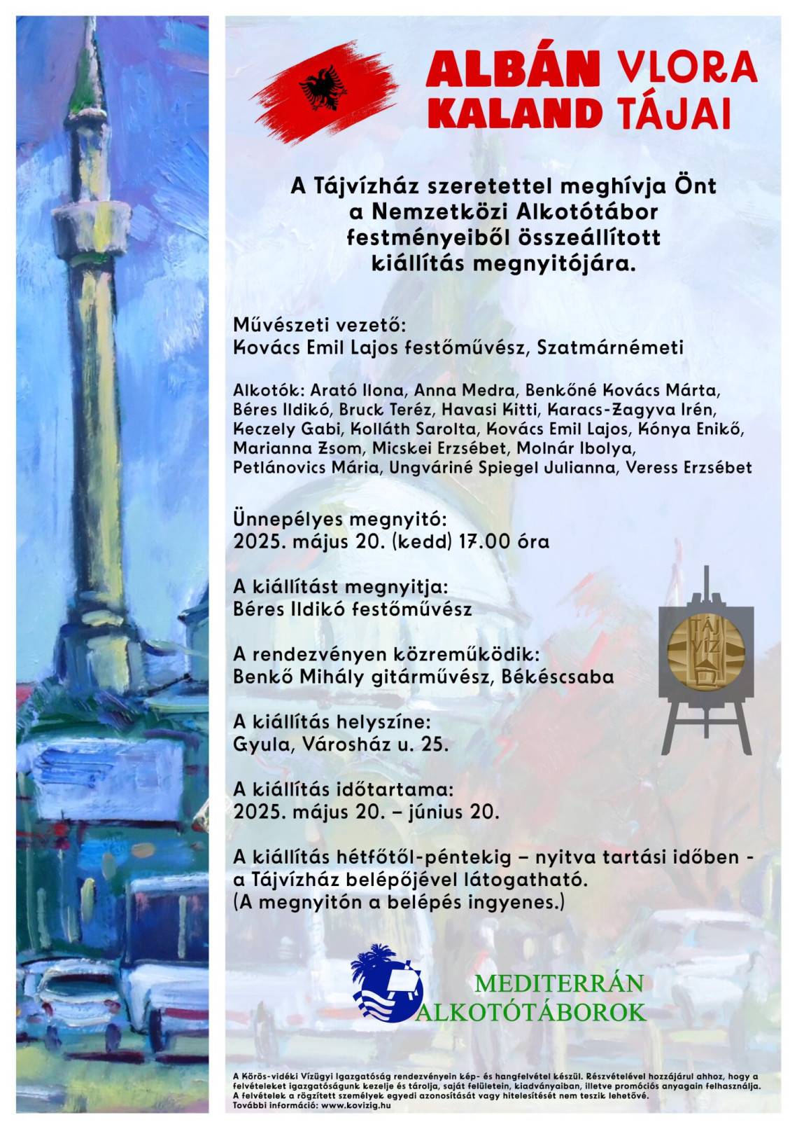 TÁJVÍZHÁZ - Albán Kaland - kiállításmegnyitó