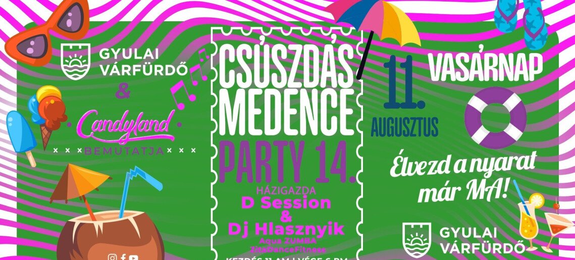 Várfürdő: Csúszdás Medence Party 14.