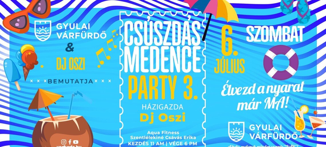 Várfürdő: Csúszdás Medence Party 3.