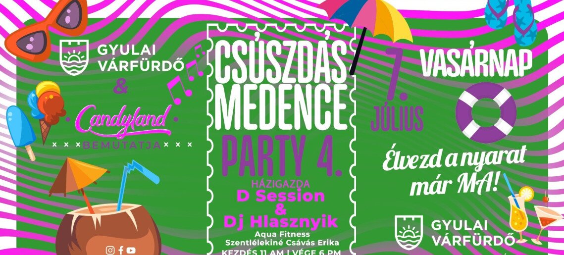 Várfürdő: Csúszdás Medence Party 4.
