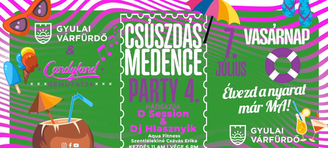 Várfürdő: Csúszdás Medence Party 4.