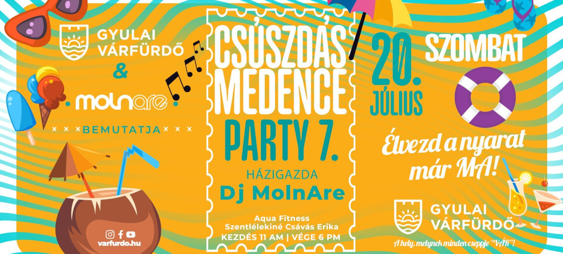 Várfürdő: Csúszdás Medence Party 7.