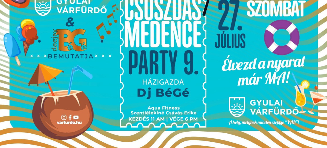 Várfürdő: Csúszdás Medence Party 9.