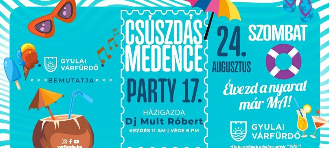 Várfürdő: Csúszdás Medence Party 17.