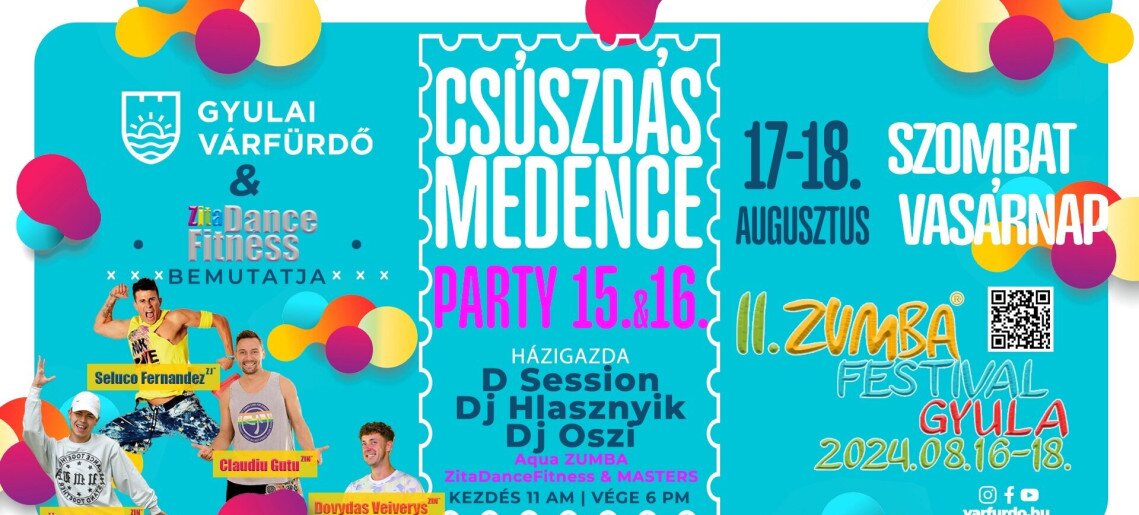 Várfürdő: II. Zumba Festival - Csúszdás Medence Party 15.